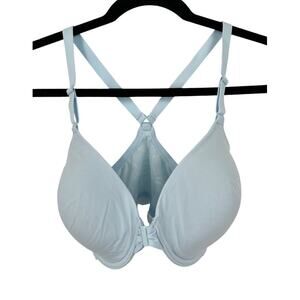 Natori 728309 Lush Front Close Contour underwire bra blue size 32DDD 32F